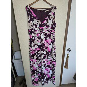 Old Navy Womens Sleeveless Purple & Pink Floral Maxi Dress Size 14 Large